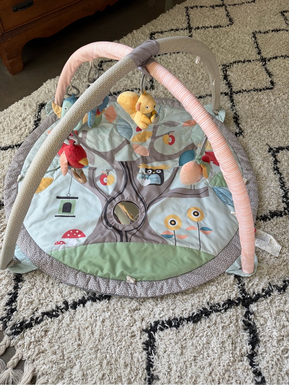 Skip Hop Forest Peek Baby Play Mat - Pink, Gray, Green